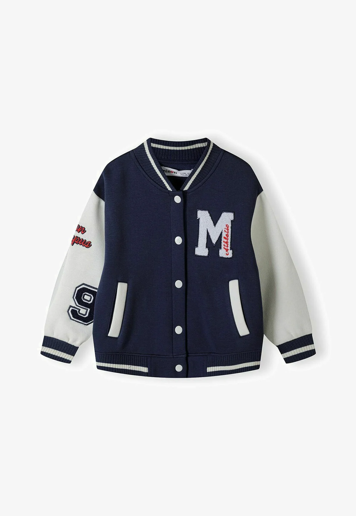 Chaqueta bomber de béisbol universitaria MINOTI