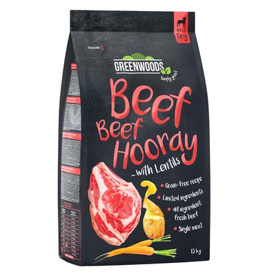 1,5 kg Greenwoods Trockenfutter + 6 x 400 g gemischtes Paket Nassfutter