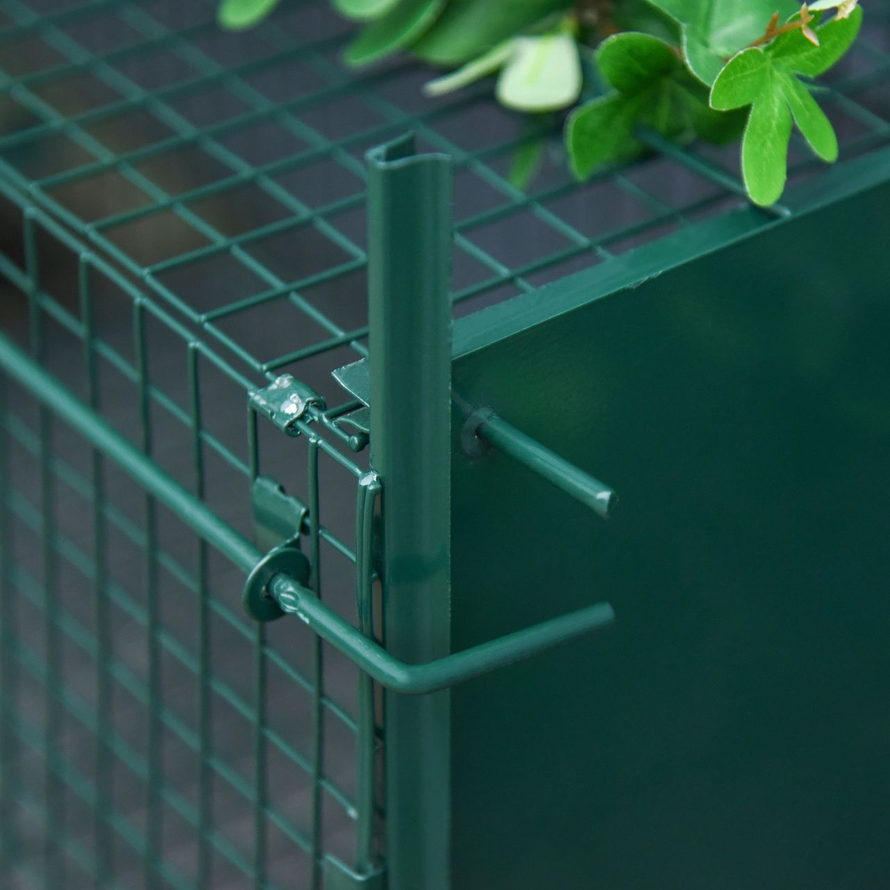 PawHut Tierfalle Marderfalle Fangfalle für Kaninchen Katzenfalle Ratte 2 Eingänge Griff Metall Dunkelgrün 100L x 25B x 28H cm