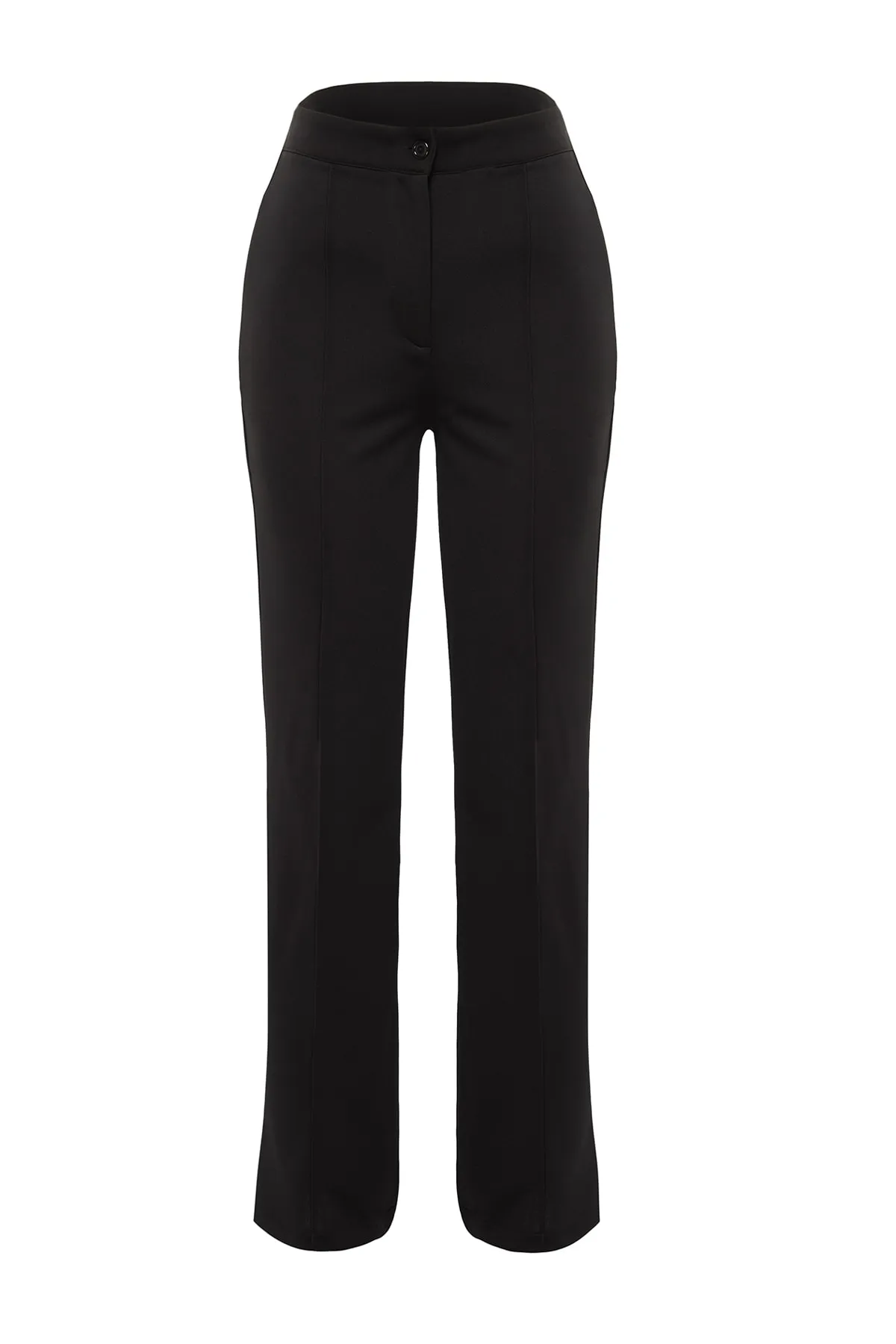 Trendyol Modest  Schwarze Strickhose mit Rippennähten TCTSS23EI00009