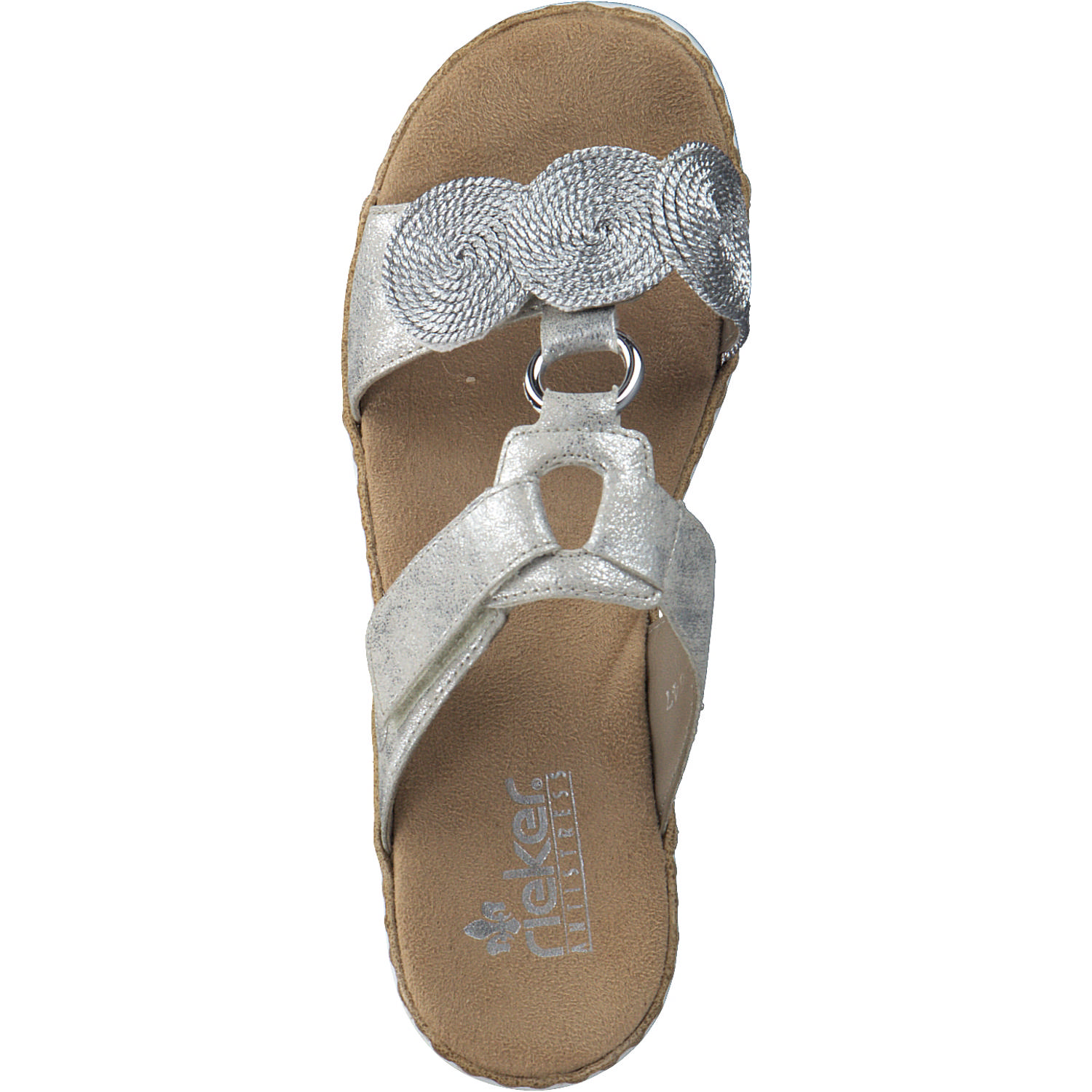 Rieker V02K3, Pantoletten & Badeschuhe, Damen, Silber