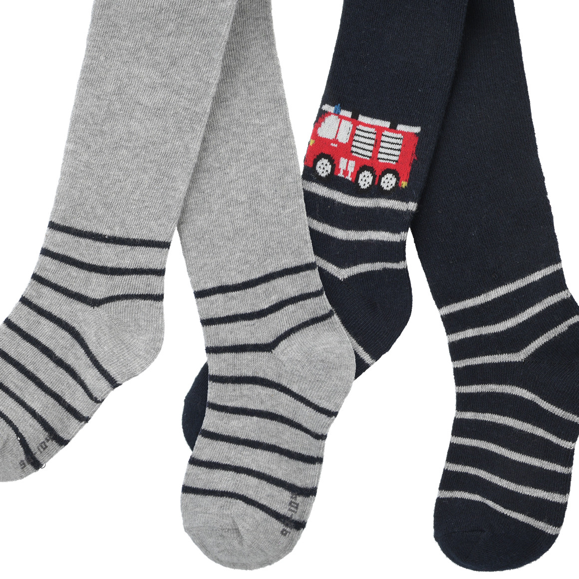 2 Jungen Strumpfhosen mit Feuerwehr-Motiv