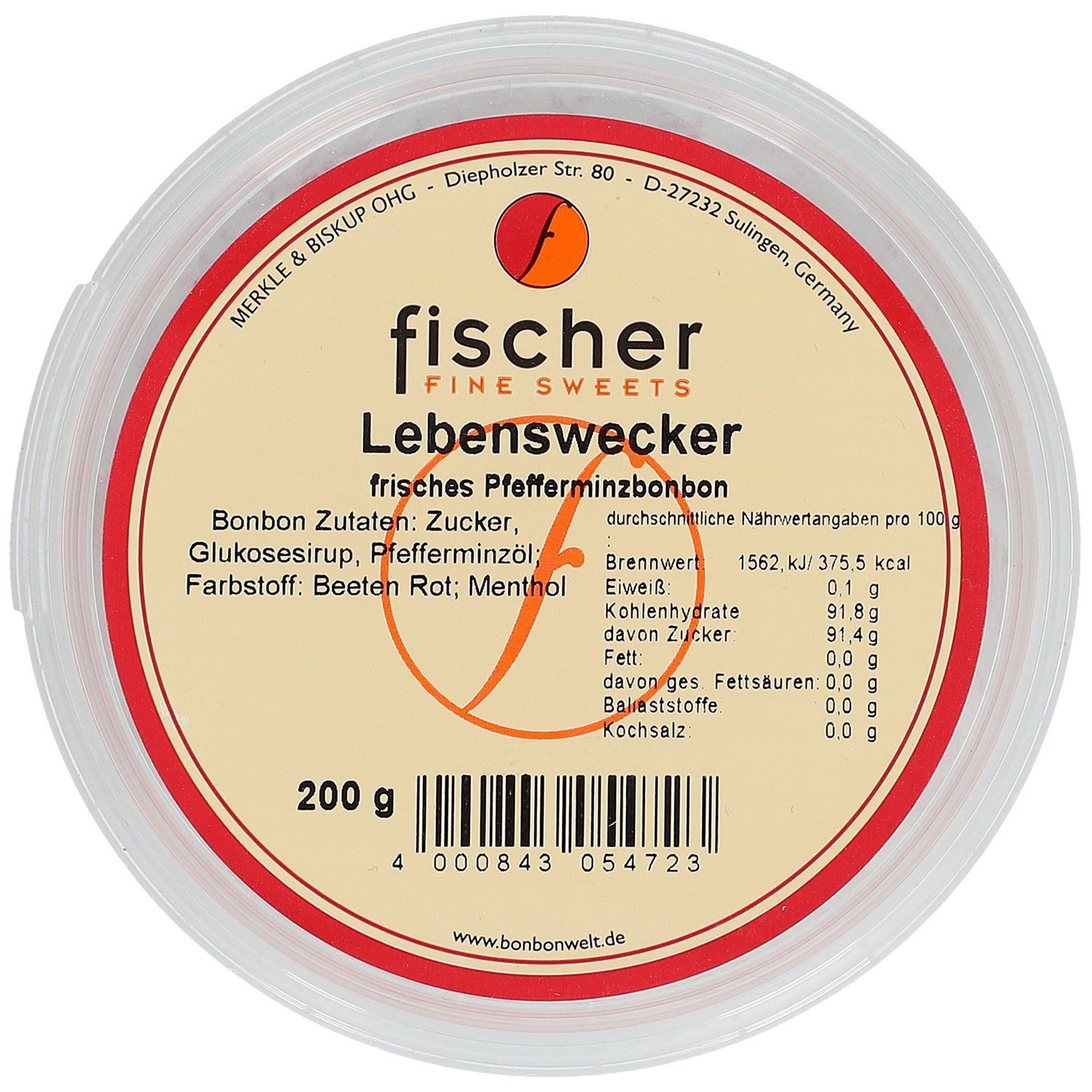 fischer Fine Sweets Lebenswecker 200g