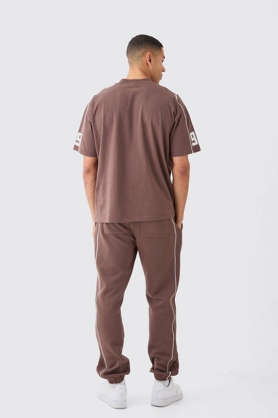 Oversize T-Shirt und Jogginghose mit Universal-Print