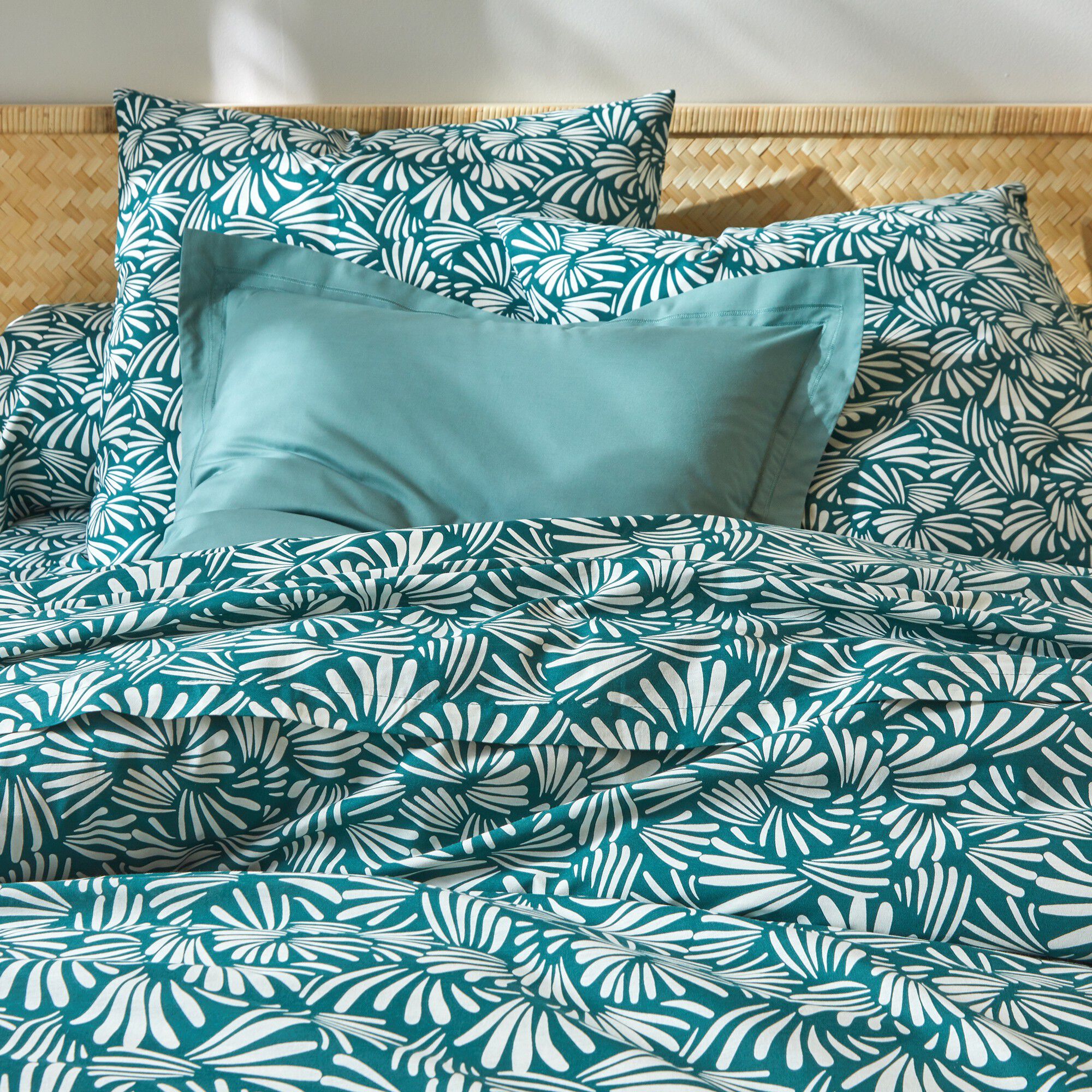 Linge de lit Vick en coton imprimé graphique
