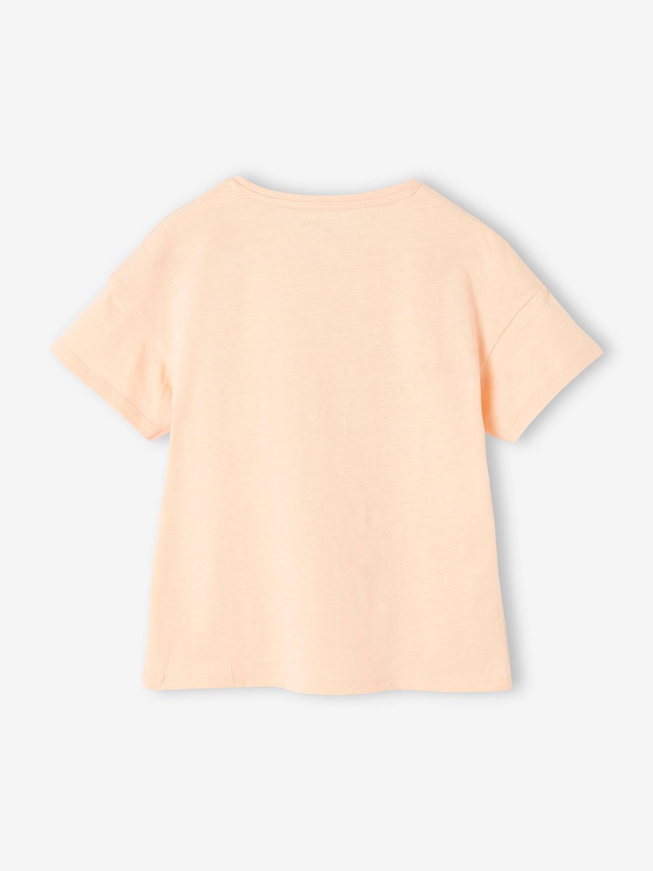 Vertbaudet Mädchen T-Shirt mit Rüschenmotiv - himmelblau