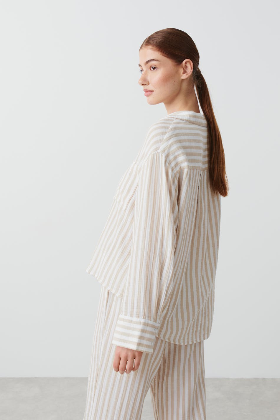 Structured pyjamas shirt