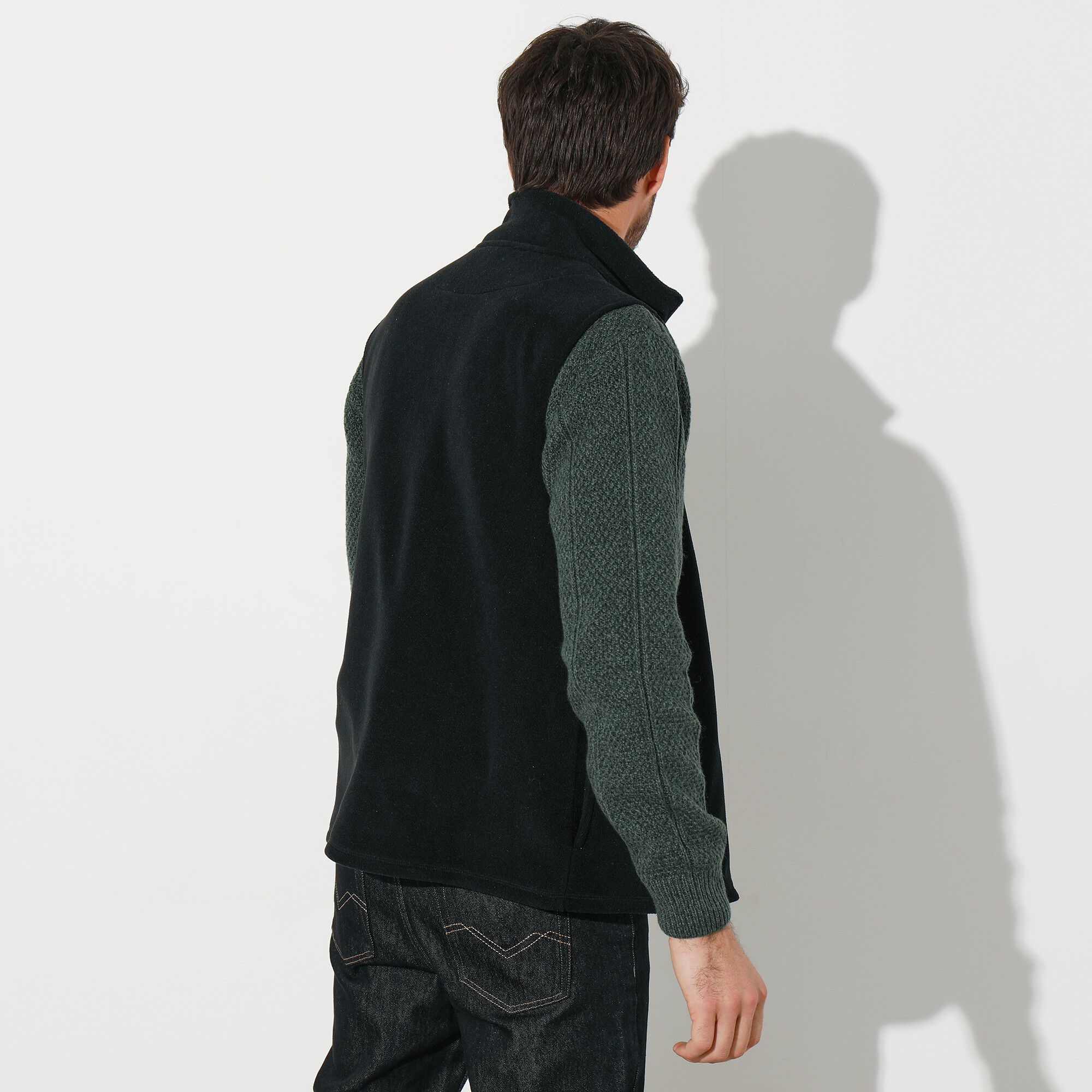 Blouson zippé maille micropolaire sans manches