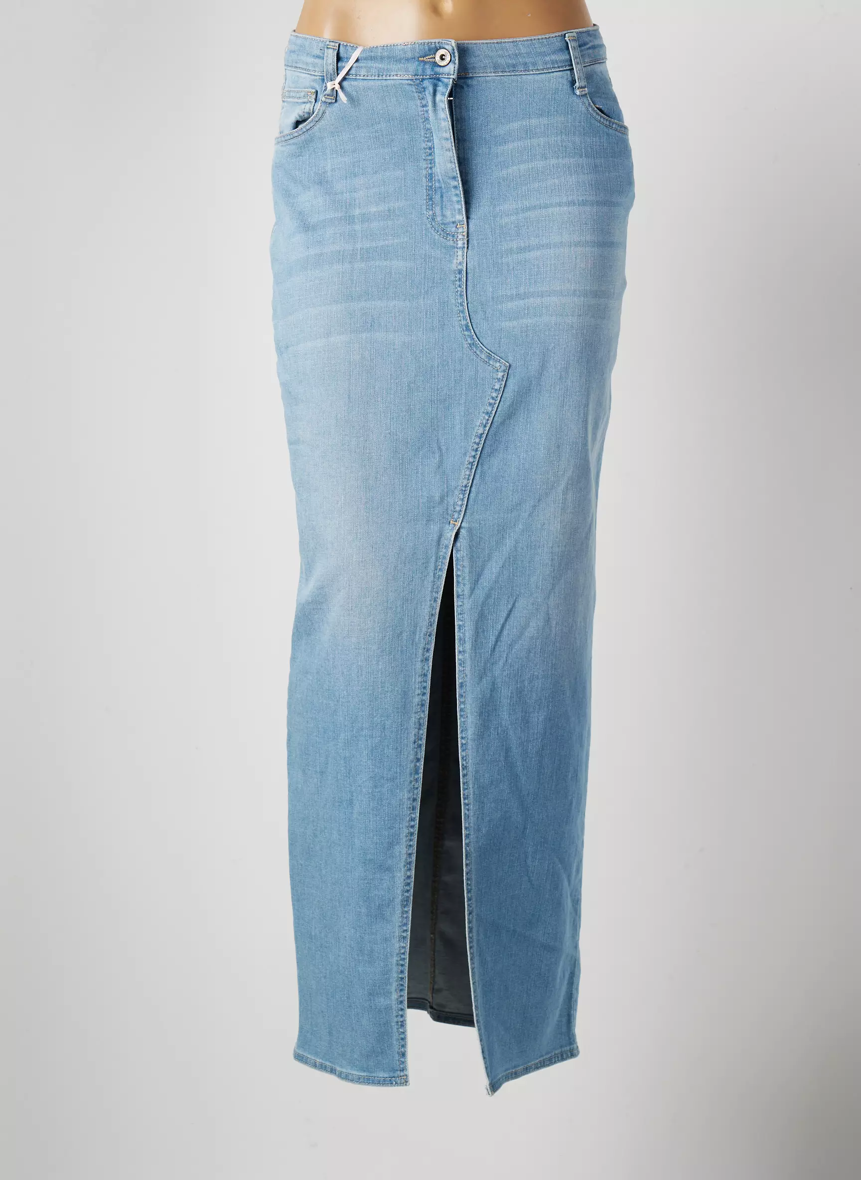 Please Jupes Longues Femme couleur bleu