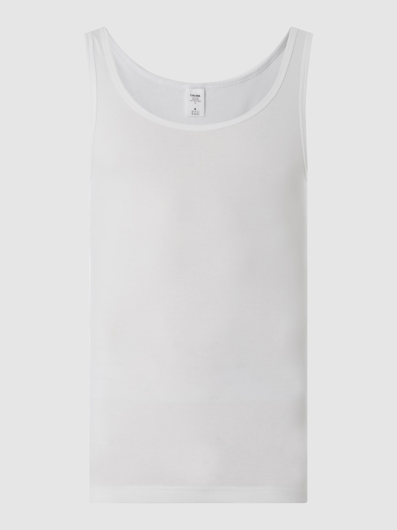 Tanktop aus Baumwolle in weiß