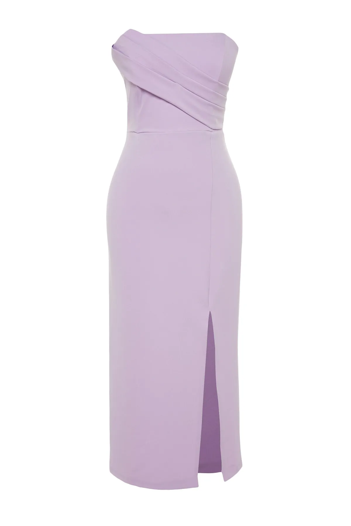 Trendyol Collection  Fliederfarbenes, figurbetontes, gewebtes, elegantes Abendkleid TPRSS23EL00280