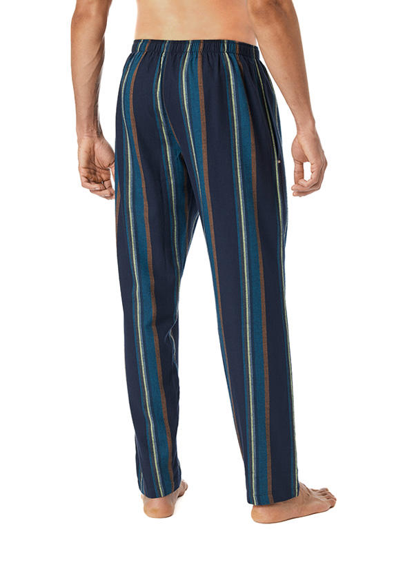 Schiesser, Pyjamahose , Bio Baumwoll-Flanell, multicolor gestreift