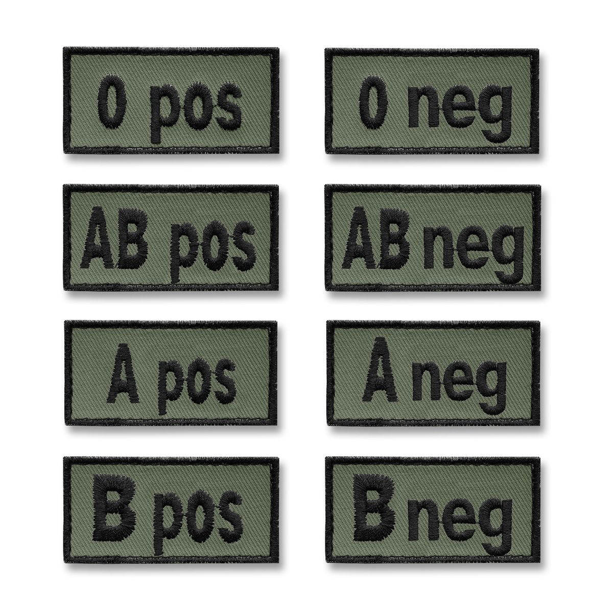 Blutgruppen Abzeichen Textil