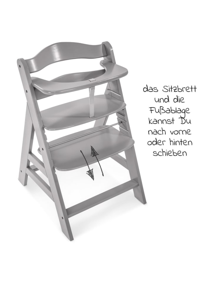 Hauck Hochstuhl Alpha Plus Grey - im Sparset inkl. in grau,schwarz günstig kaufen onesize