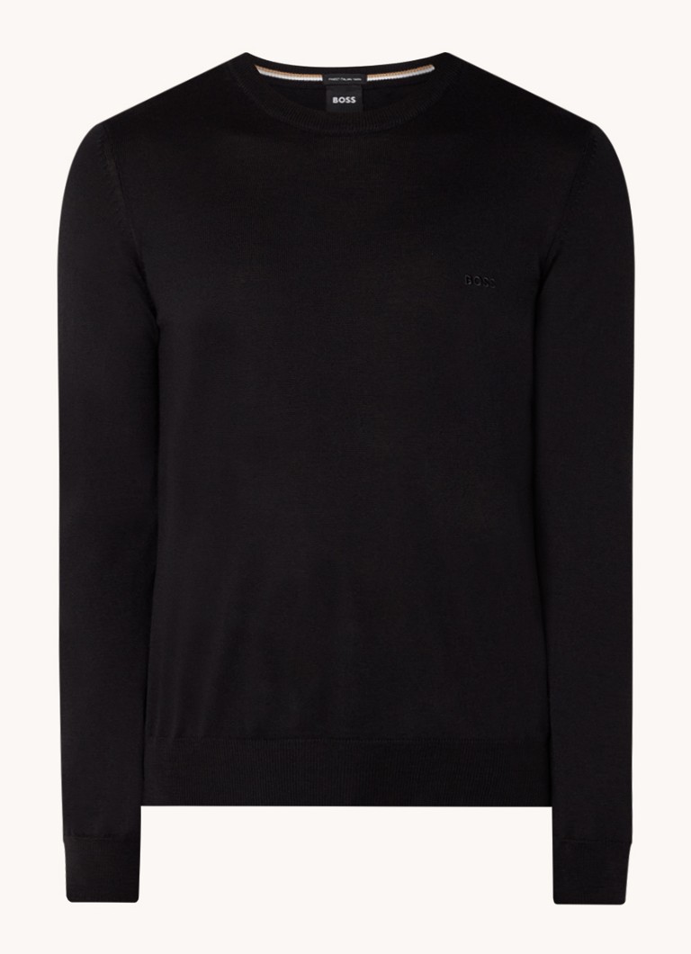 HUGO BOSS Botto fine-knit pullover made of virgin wool