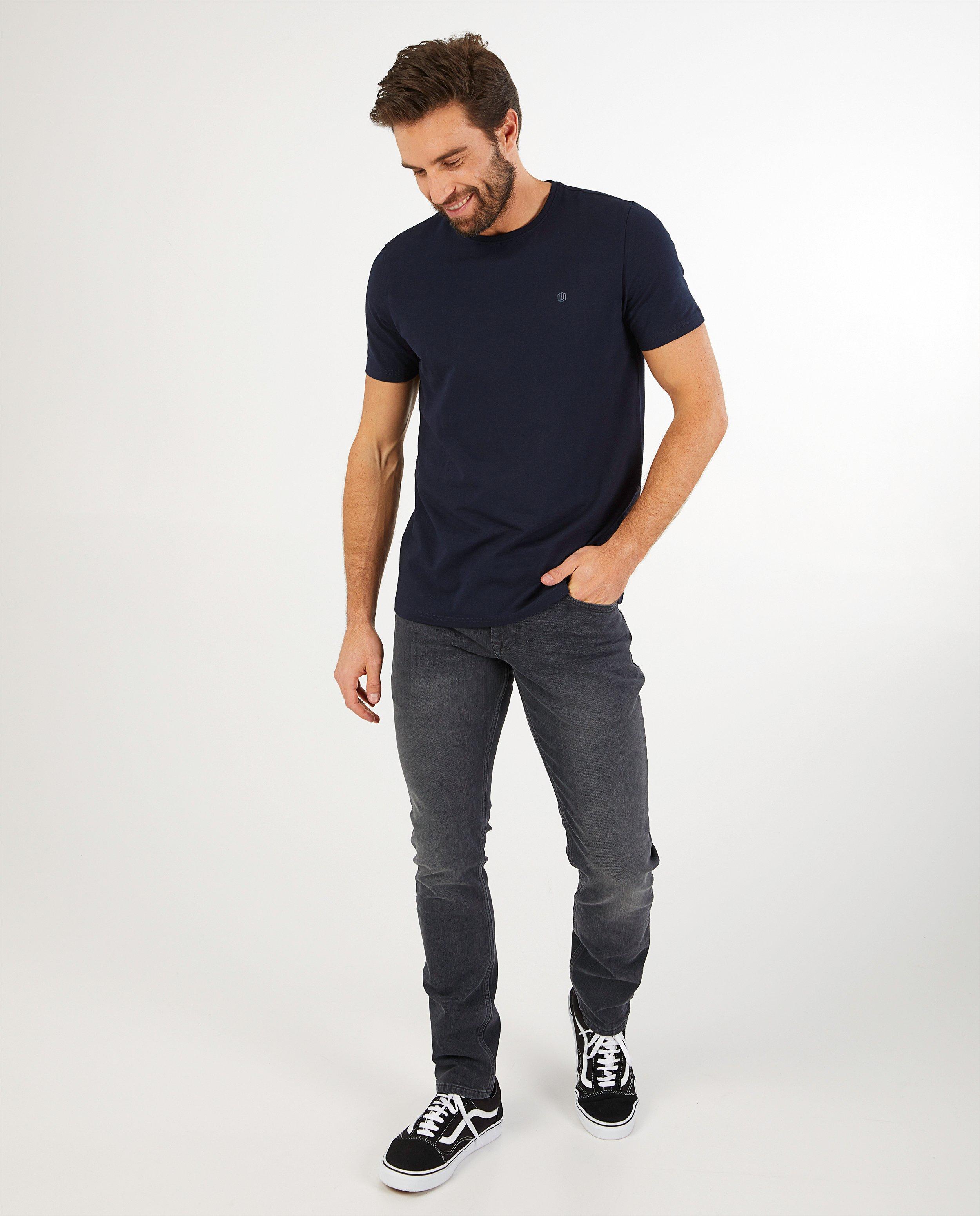 AM denim slim post-consumer I AM gri