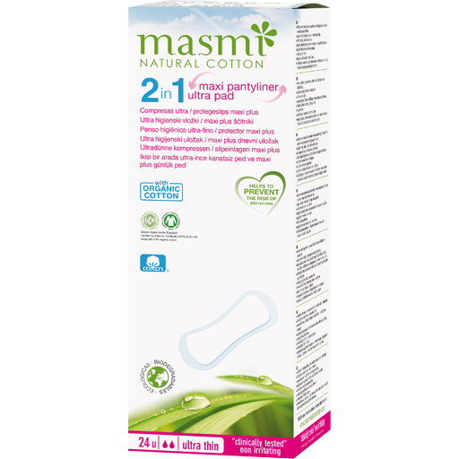 BIO SLIPEINLAGEN maxi extra lang 100% Bio-BW MASMI  24 St