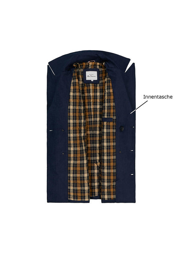 Ben Sherman, Cabanjacke, Wolle wattiert, navy