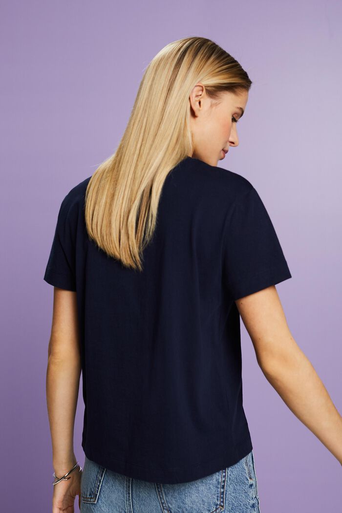 Jersey-T-Shirt mit Print vorne
