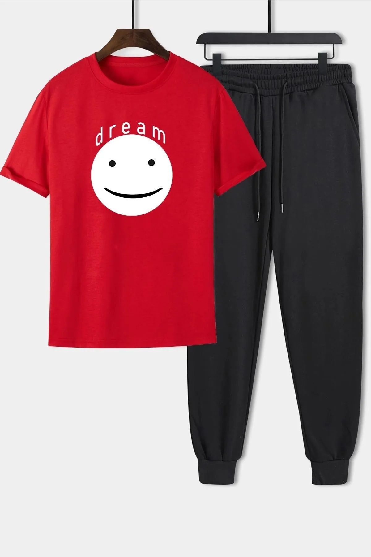 uyguntarz  Zweiteiliges Unisex-Trainingsanzugset mit Dream-Print
