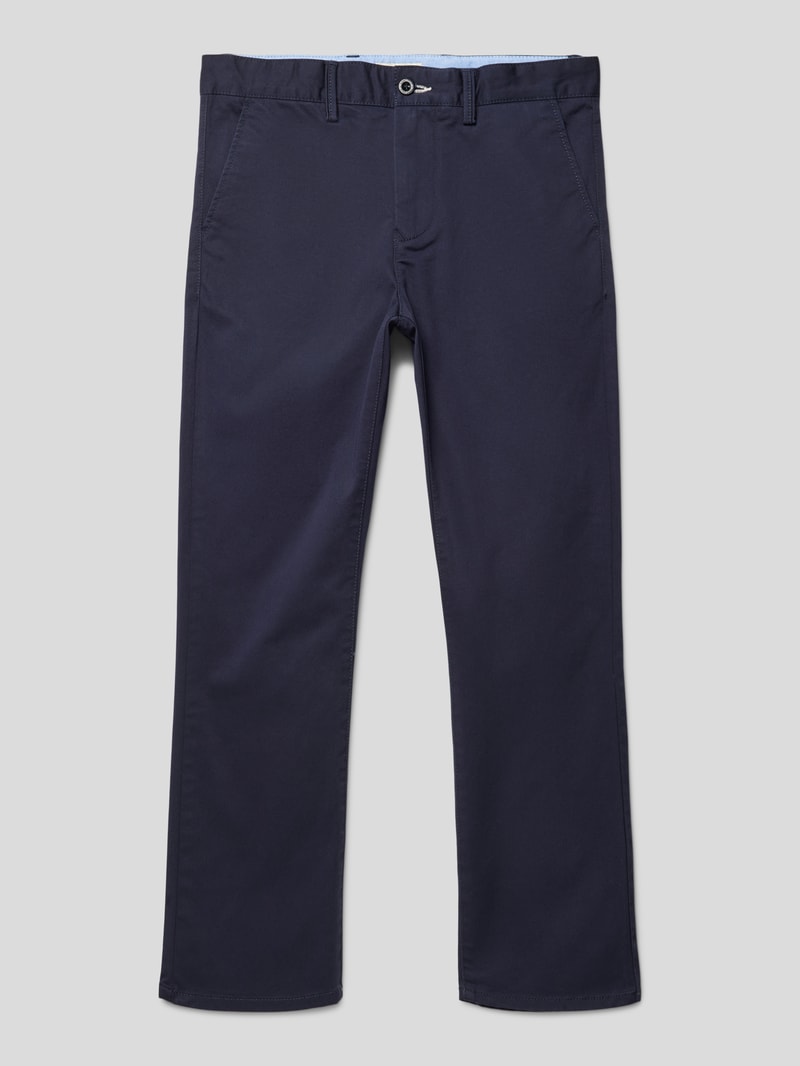 Chino mit Paspeltaschen in blau