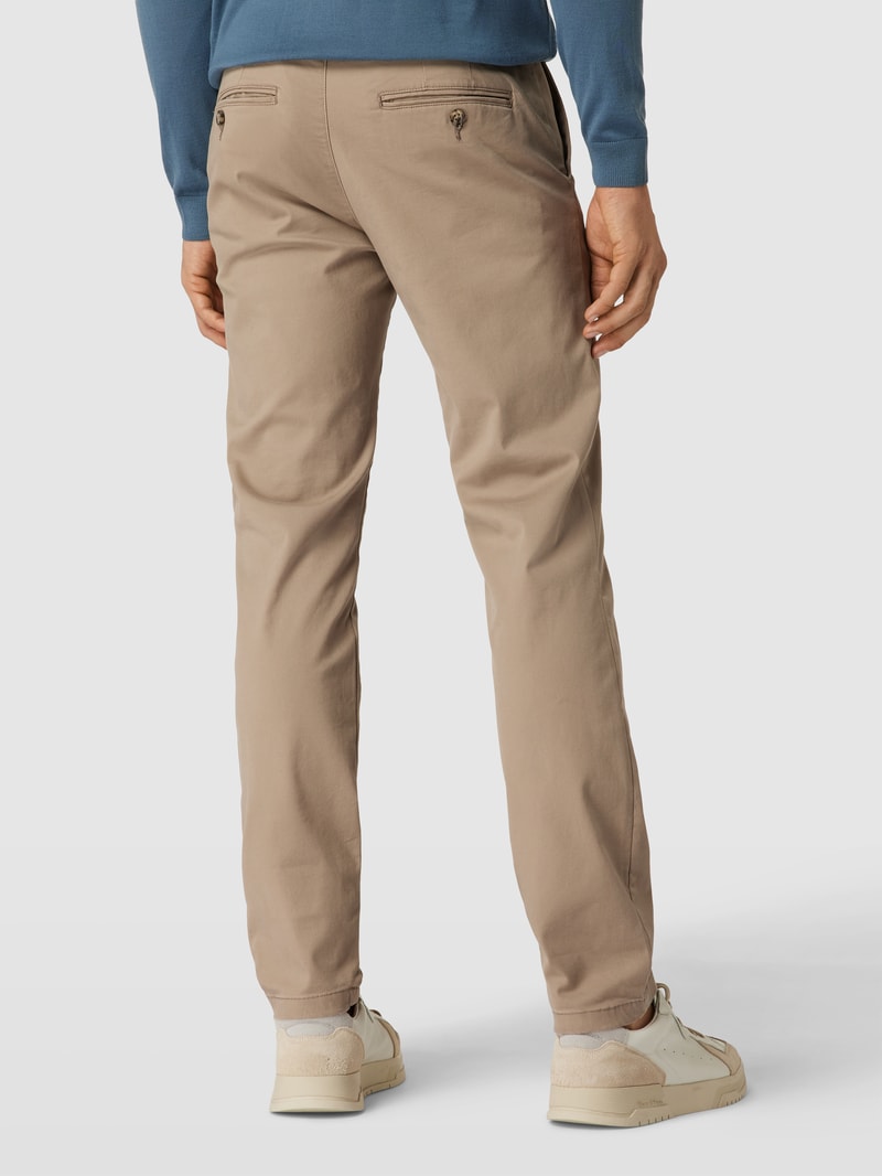 Slim Fit Chino in unifarbenem Design Modell 'NEW Miles' in beige