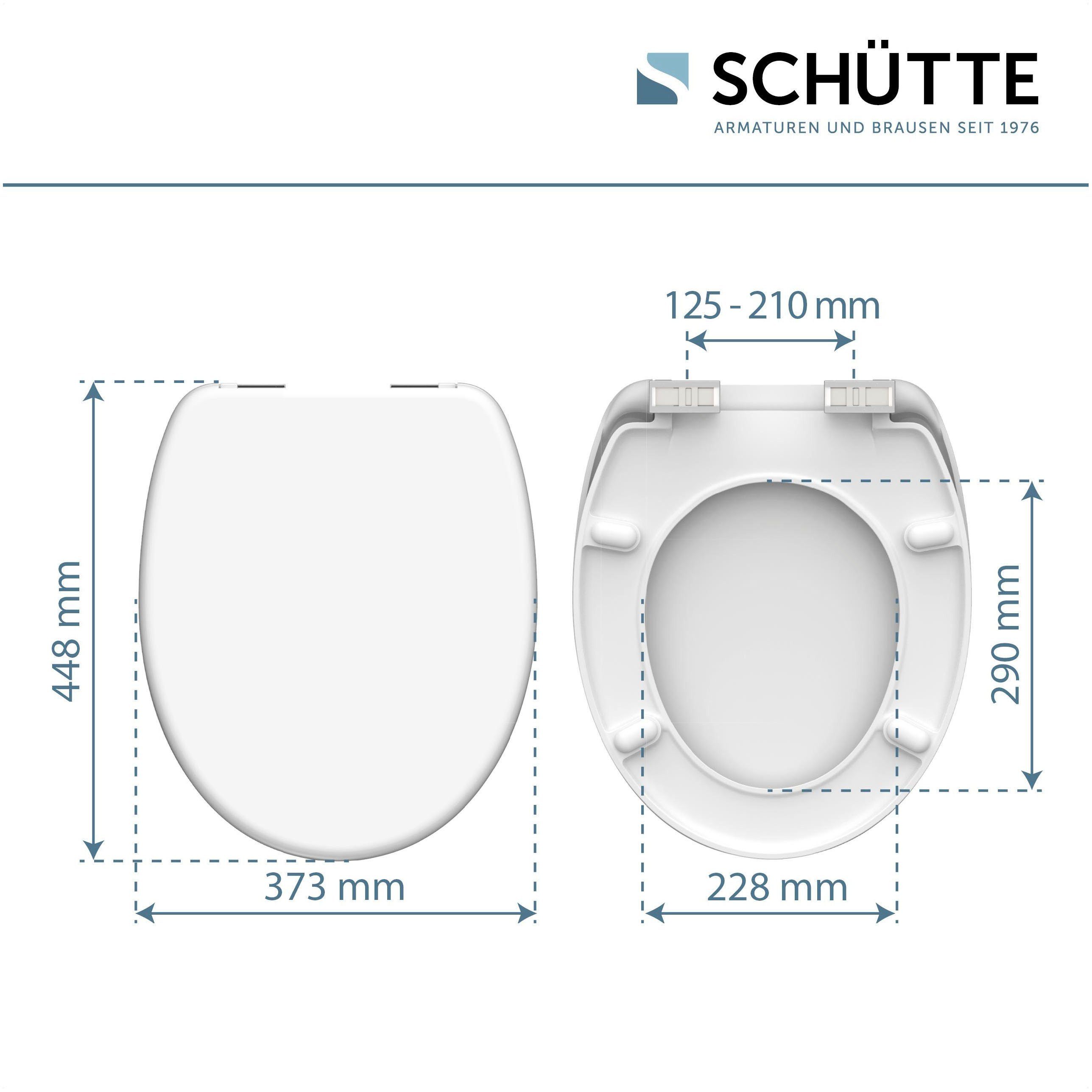 Schütte WC-Sitz WHITE, Duroplast, mit Absenkautomatik