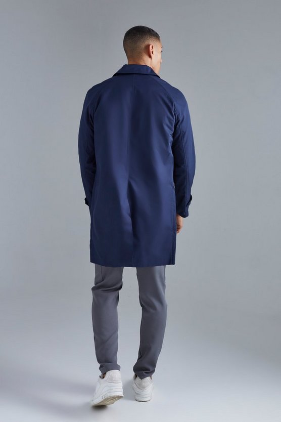 Einreihiger Poly Twill-Regenmantel