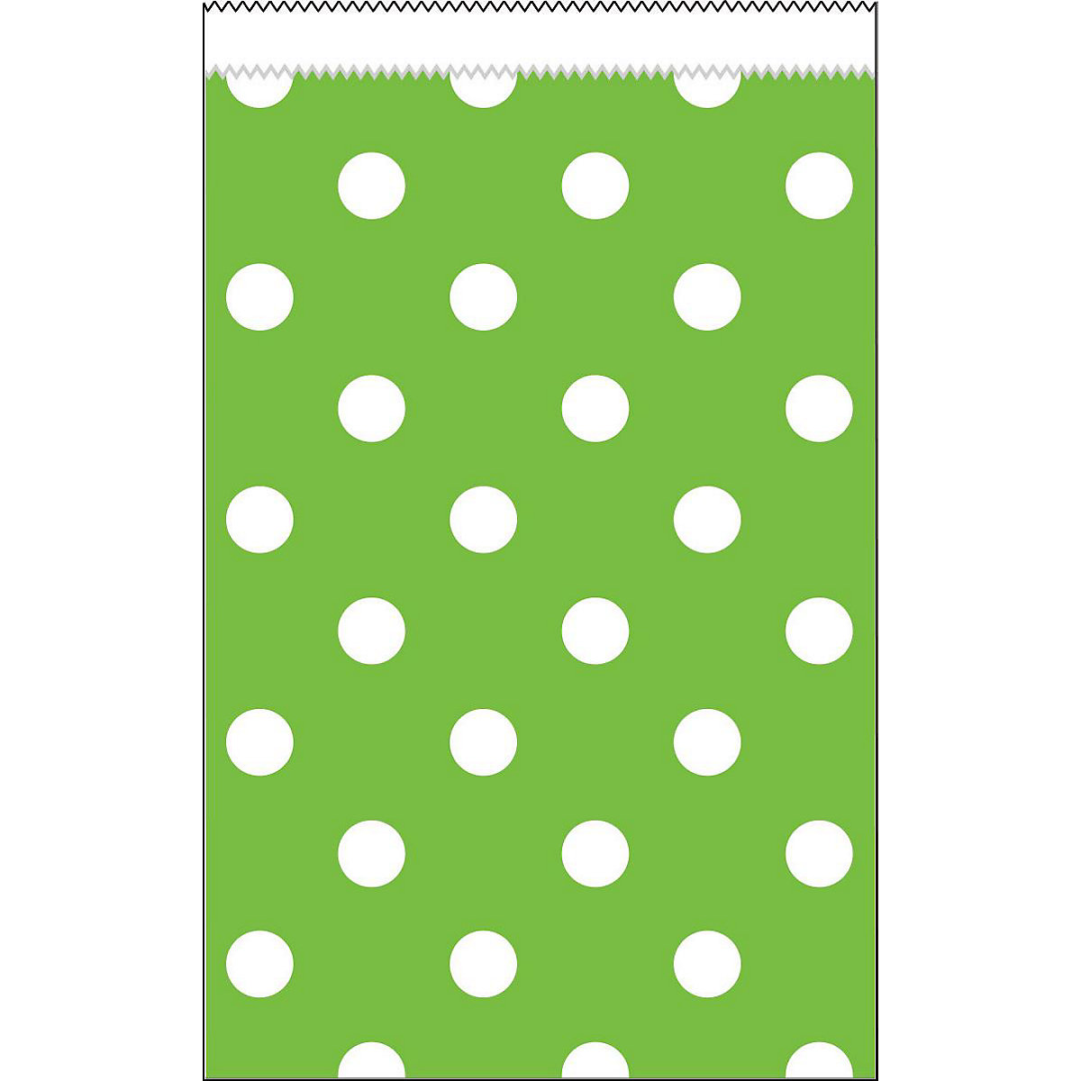 Geschenktüte Mitgebseltüte Punkte Hellgrün, Papier, 10 x 6 cm, 20 Stück
