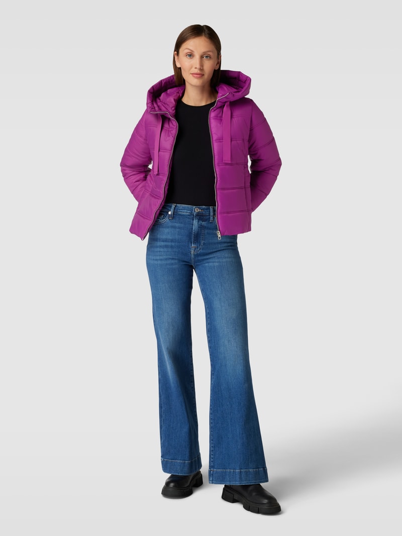 Steppjacke mit Reißverschlusstaschen in fuchsia