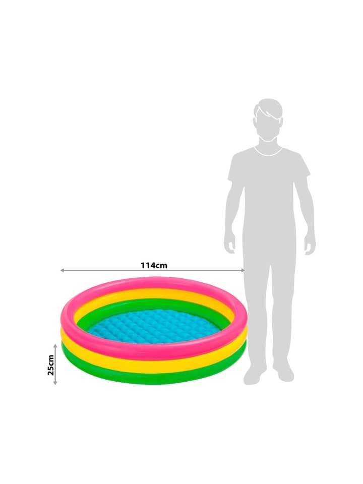 Intex Planschbecken Sunset Glow Baby Pool 3-Ring 114x25cm in bunt günstig kaufen onesize