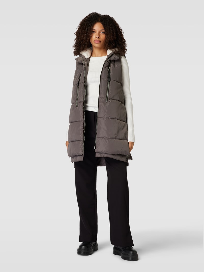 Steppweste im Double-Layer-Look Modell 'NEWNORA' in graphit