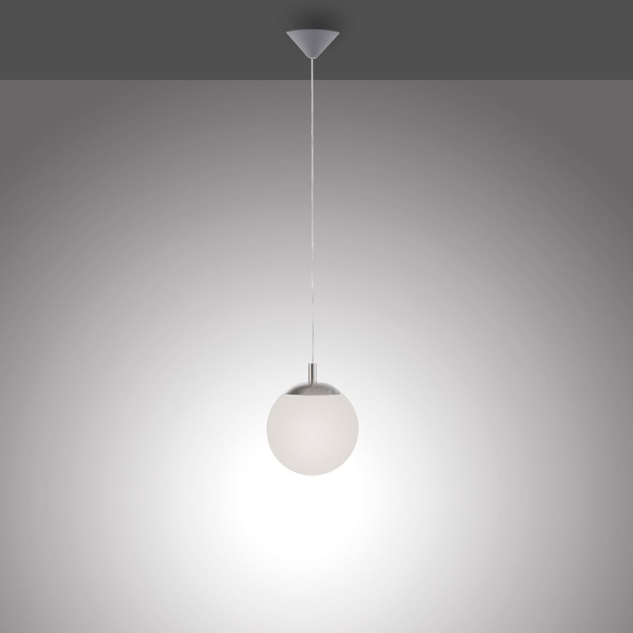 JUST LIGHT JUST LIGHT. Pendelleuchte mit MIKA Leuchtmittel 1xE27/10Watt/2700-5000K, Ø20cm,  IP20, Stahl