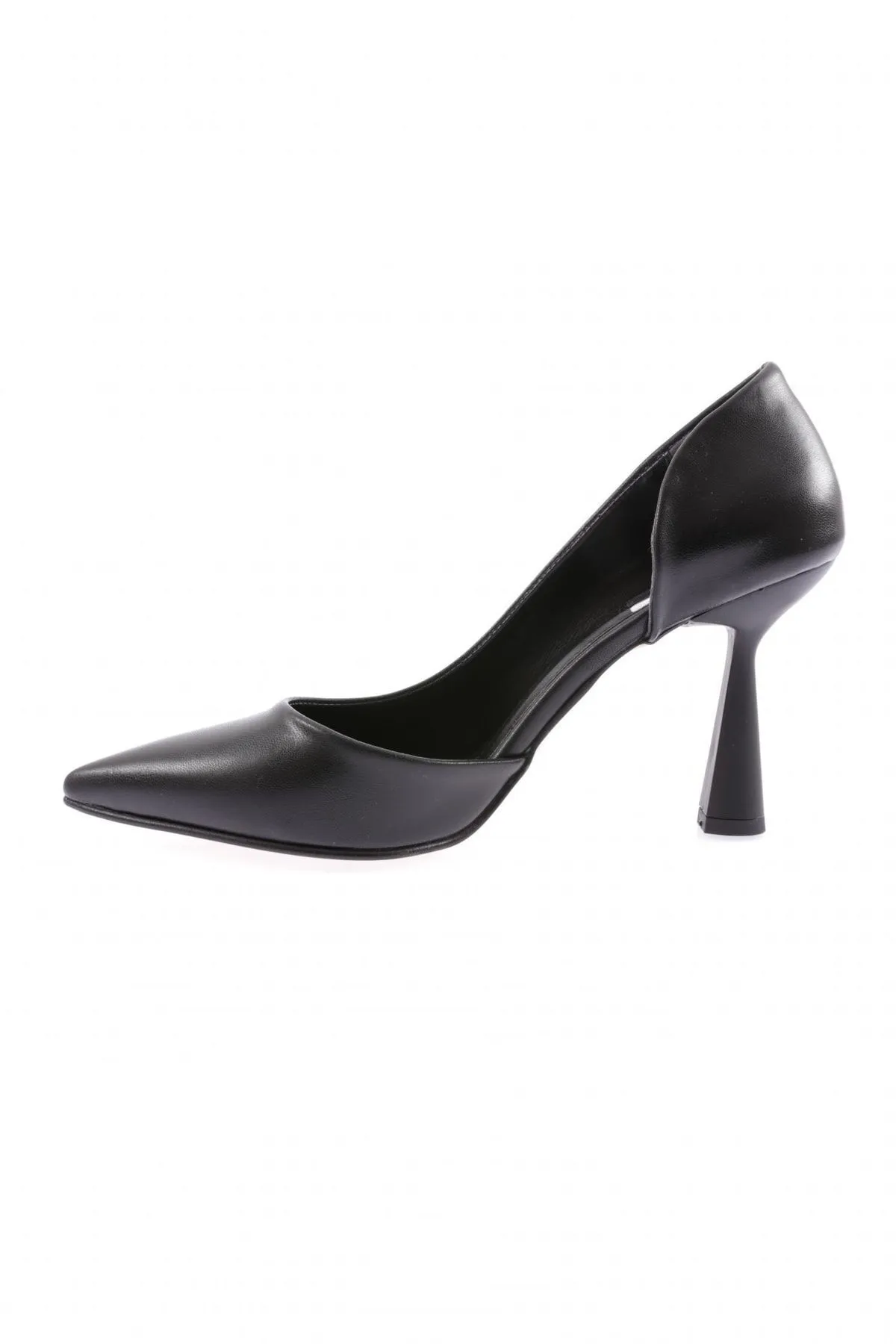 DGN  Schwarze Damenschuhe mit dünnem Absatz und spitzer Spitze 1300-23y
