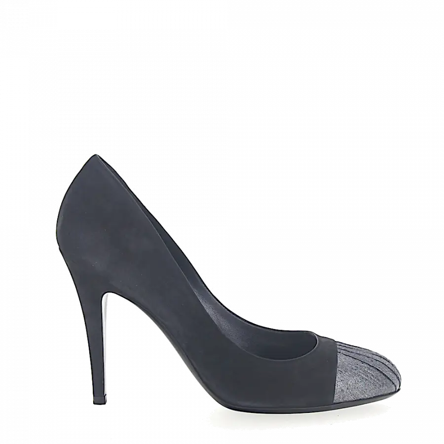 Sergio Rossi - Pumps Veloursleder Prägung schwarz - schwarz