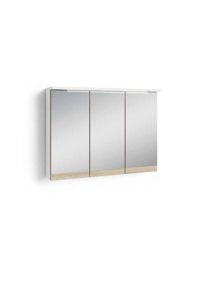 byLiving Spiegelschrank MARINO in Schneeweiß / Eiche - (B) 80 x (H) 60 x (T) 20 cm günstig kaufen onesize