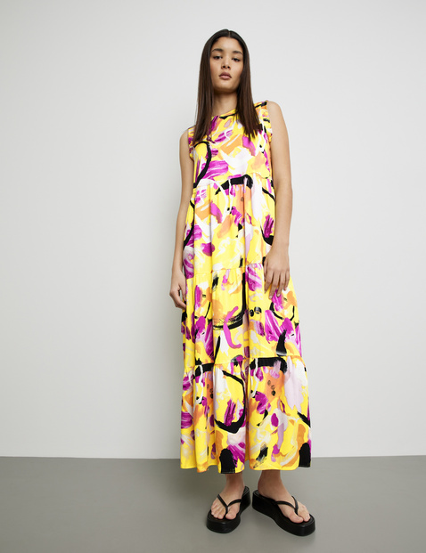Ärmelloses Maxikleid mit Flower-Print