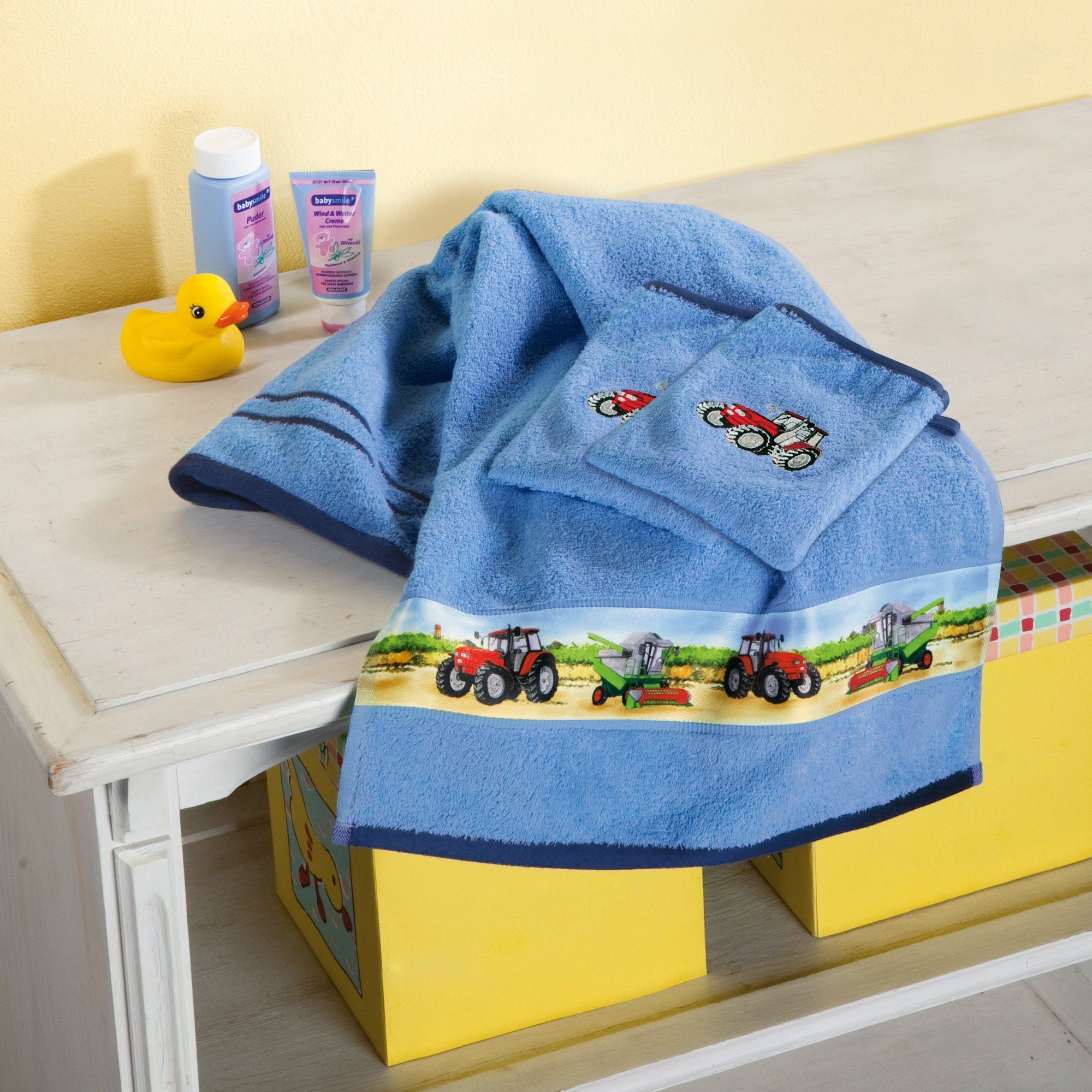 Erwin Müller Handtuch Set Kinder-Frottier-Set 3-tlg., Frottier, (3-tlg), Walk-Frottier Uni