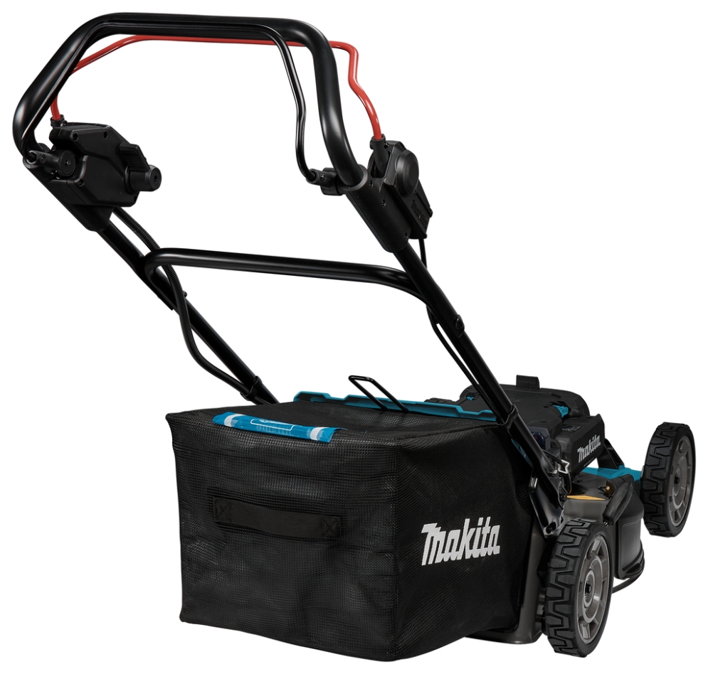 Makita LM001CX5 akumuliatorinė vejapjovė 36 V su jungtimi + PDC1200 kuprinės tipo akumuliatorius