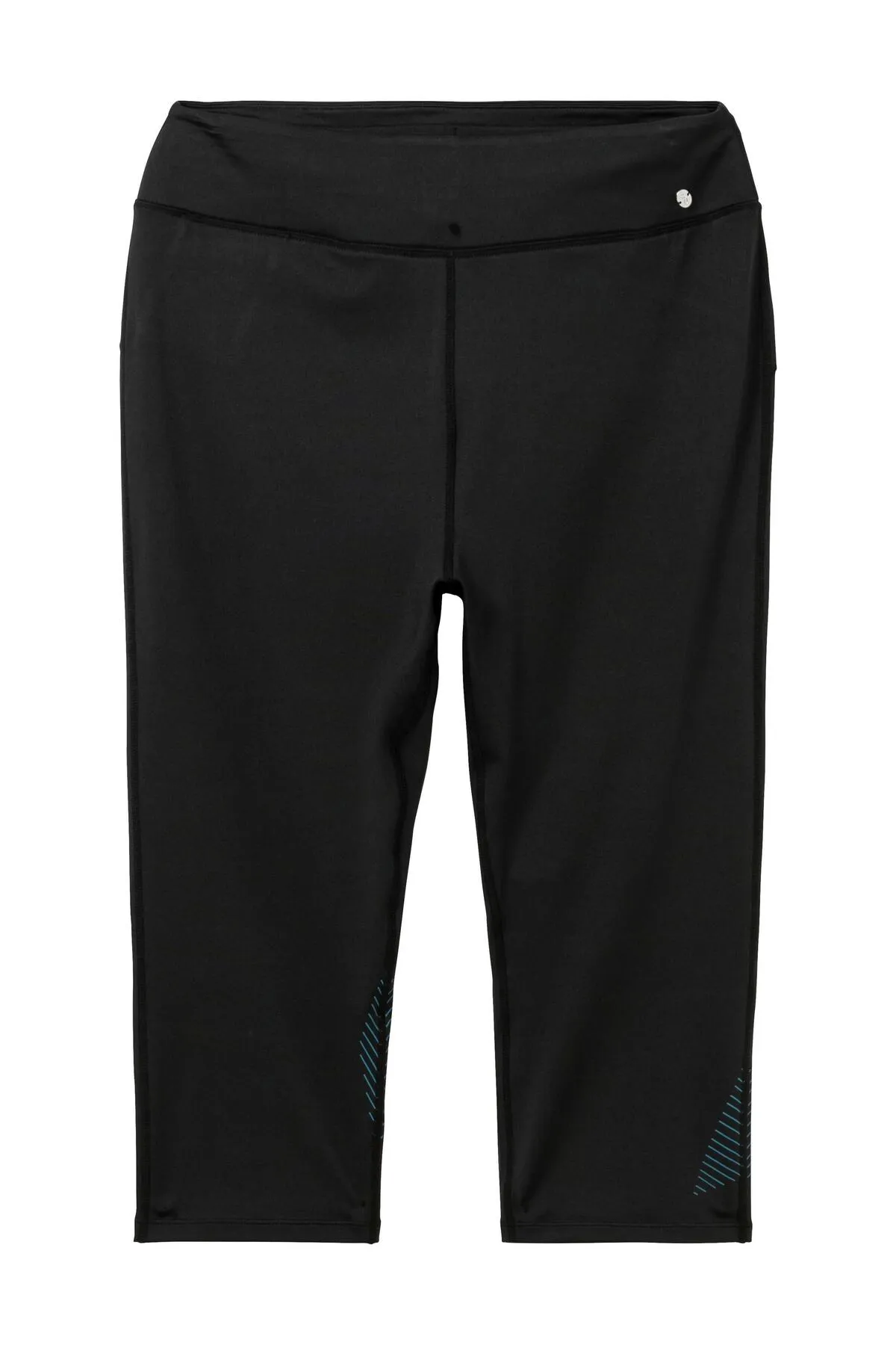 Sheego  Sport-Leggings - Schwarz - Mittlerer Bund