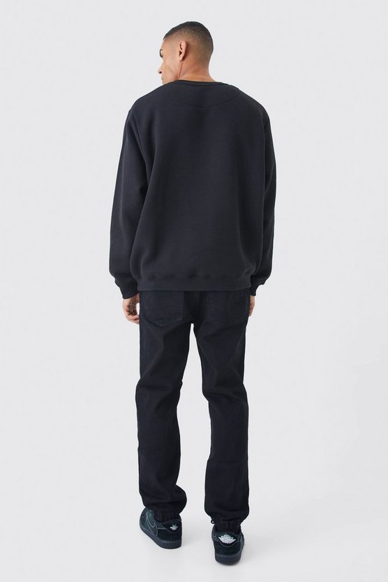 Jogginghose aus Stretch-Denim mit geradem Bein