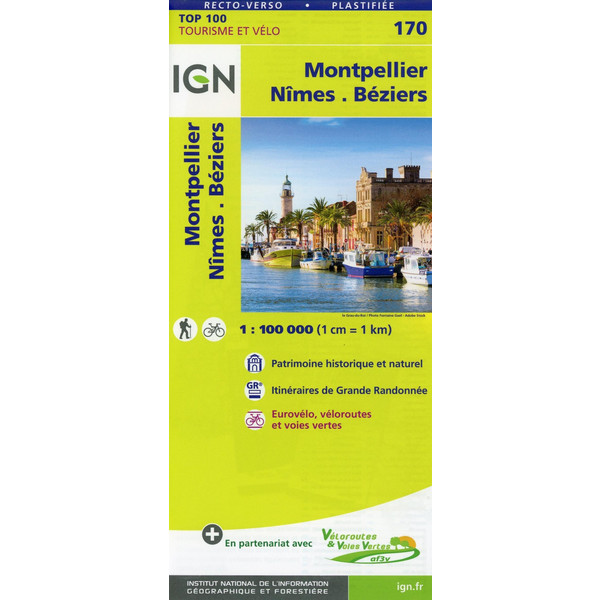 Montpellier.Nîmes.Béziers 1:100 000 - Karte