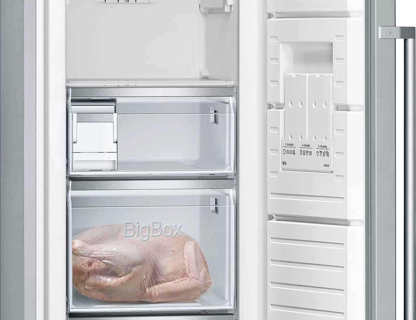 SIEMENS European Side-by-Side KA95FPIDP, 186 cm hoch, 120 cm breit