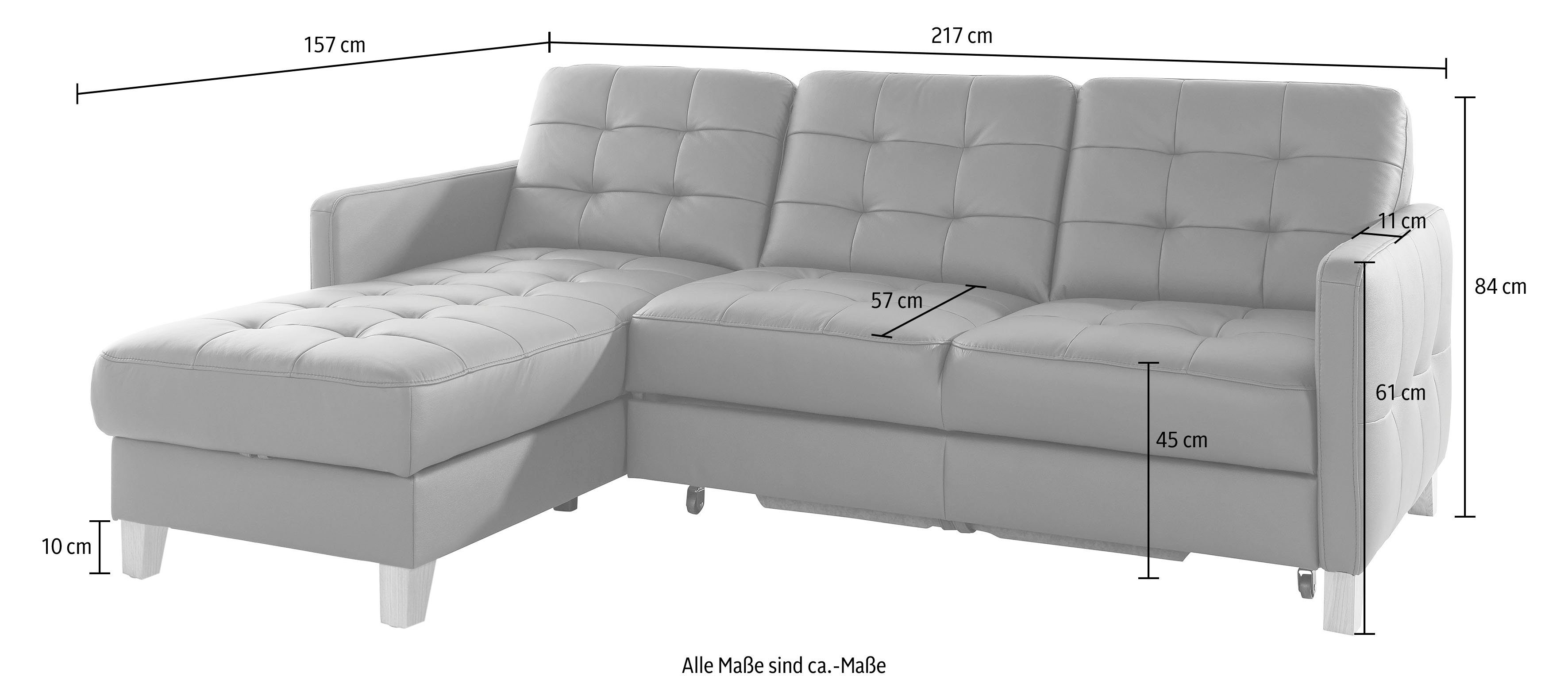 exxpo - sofa fashion Ecksofa Elio, wahlweise mit Bettfunktion