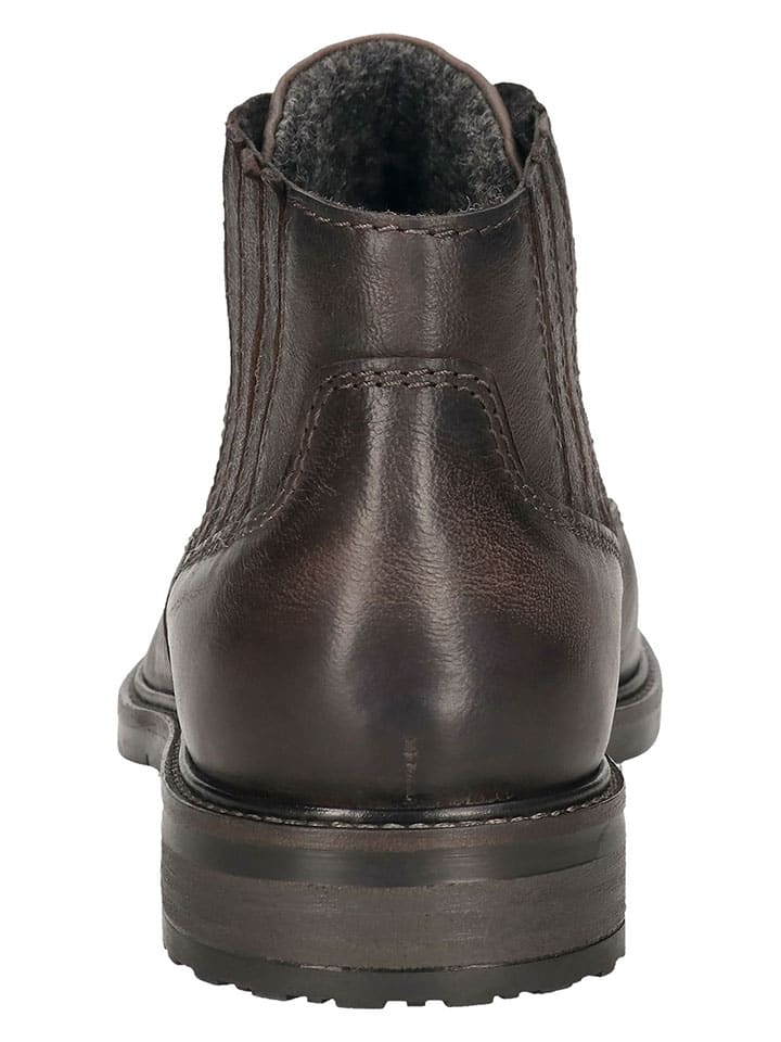 Bugatti Leder-Boots in Anthrazit günstig kaufen