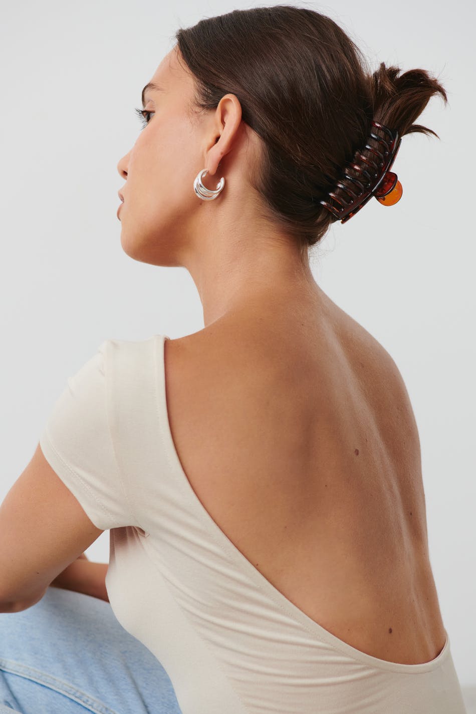 Soft touch low back top