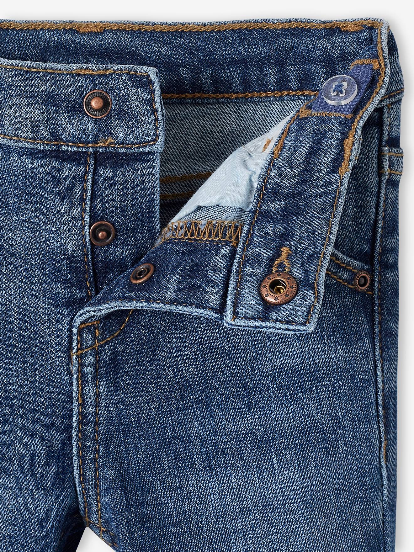 Vertbaudet Gerade Baby Jeans BASIC Oeko-Tex - blue stone