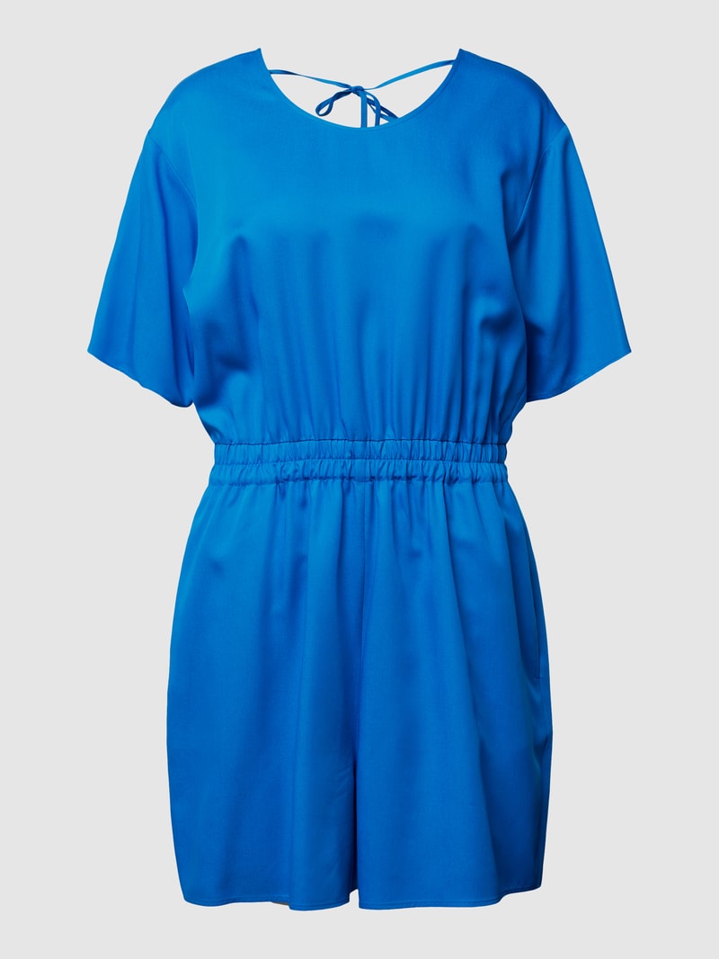 Playsuit mit Taillenbund in royalblau