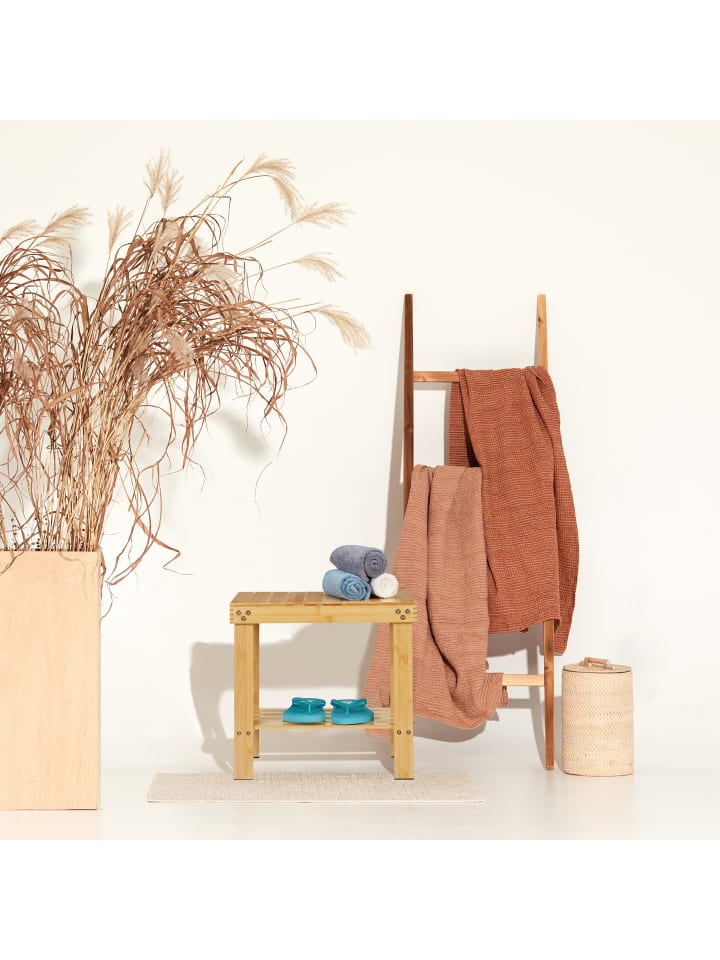 relaxdays Badhocker in Natur - (B)44 x (H)41,5 x (T)28 cm günstig kaufen onesize