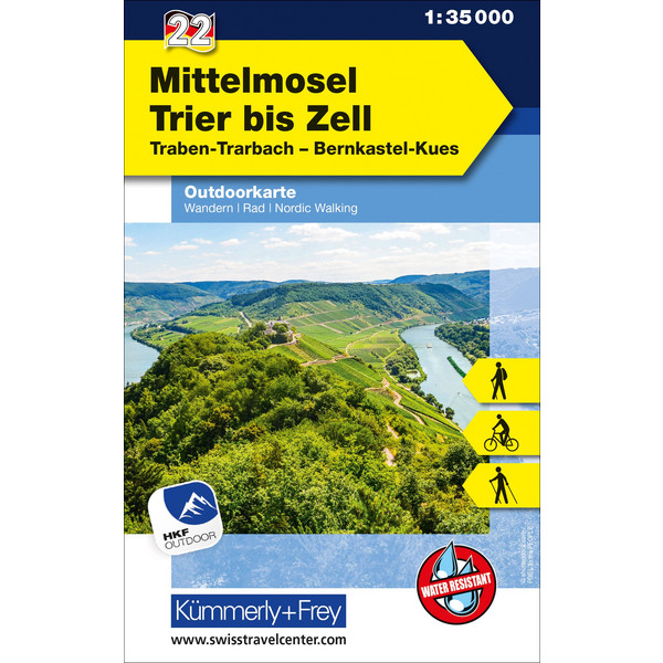 MITTELMOSEL - TRIER BIS ZELL 1 : 35.000 OUTDOORKARTE 22 - Wanderkarte